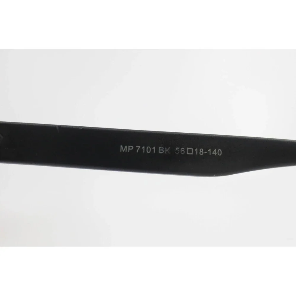 Matte Black Rectangular Eyeglass Frames MP 7101 BK 56-18-140 Mens Womens